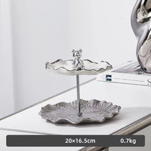 Load image into Gallery viewer, Ceramic Skewer Count Heart Plate Cake Stand Afternoon Tea Three-layer Fruit Plate tableware