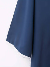 Cargar imagen en el visor de la galería, Arabic Thobe for Men Long Sleeve Solid Color V Neck
