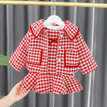 Load image into Gallery viewer, Western Style Woolen Suit Autumn And Winter Children Thickened Woolen Coat Girls