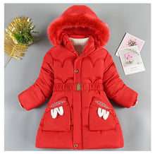 Charger l'image dans la galerie, Mid-length Fleece Waisted Large Fur Collar Cotton Coat