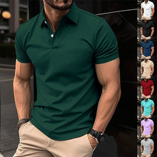 Load image into Gallery viewer, Samo Zaen Polo Shirt Men Solid Color Button Lapel Button Top