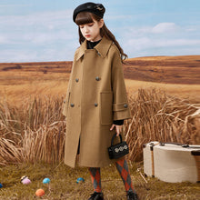 Cargar imagen en el visor de la galería, Girls&#39; Woolen Coat Mid-length Autumn And Winter College Style