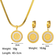 Cargar imagen en el visor de la galería, Stainless Steel Necklace Earrings Women&#39;s Jewelry Suit