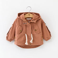 Cargar imagen en el visor de la galería, Children&#39;s European And American Solid Color Trench Coat