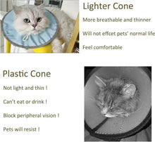 Cargar imagen en el visor de la galería, Waterproof Cat Recovery Collar  Adjustable Pet Cone Collar  Protective Cat Neck Cones To Stop Licking Wounds Lightweight Kitten Cones After Surgery Elizabethan E Collar For Cats Small Dog Puppy