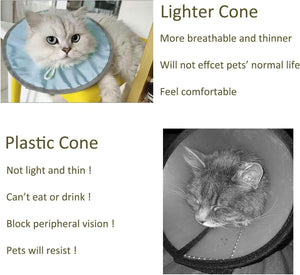 Waterproof Cat Recovery Collar  Adjustable Pet Cone Collar  Protective Cat Neck Cones To Stop Licking Wounds Lightweight Kitten Cones After Surgery Elizabethan E Collar For Cats Small Dog Puppy