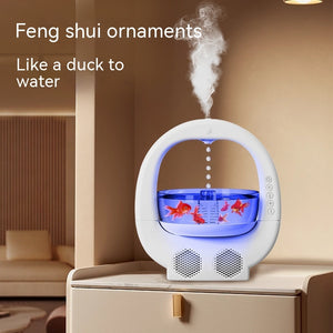 3 In 1 Anti-Gravity Home Humidifier Multifunctional Aromatherapy Machine Speaker Fish Tank Ambient Light