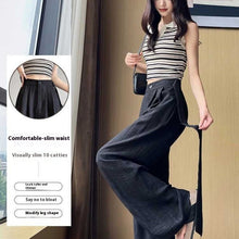 Laden Sie das Bild in den Galerie-Viewer, Ice Silk Tie-dyed Linen High-waisted Wide-leg Pants