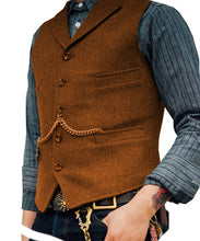 Cargar imagen en el visor de la galería, Men&#39;s Vest Wedding Groom Best Man Vest