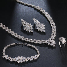 Cargar imagen en el visor de la galería, Zircon Bridal Tassel Jewelry Earring Set