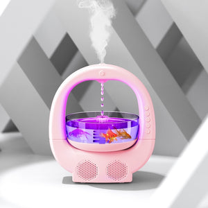 3 In 1 Anti-Gravity Home Humidifier Multifunctional Aromatherapy Machine Speaker Fish Tank Ambient Light