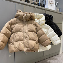 Load image into Gallery viewer, Solid Color Warm Down Cotton Jacket Short Baby Hooded Coat