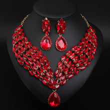 Charger l&#39;image dans la galerie, Crystal African Necklace Earring Set for Occasions