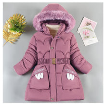 Charger l'image dans la galerie, Mid-length Fleece Waisted Large Fur Collar Cotton Coat