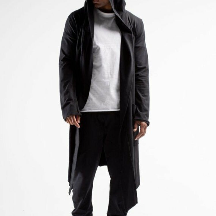 Men's Jacket Hooded Long Cardigan Coat