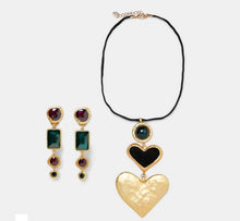 Charger l&#39;image dans la galerie, Exaggerated oil drop earring necklace set for occasions