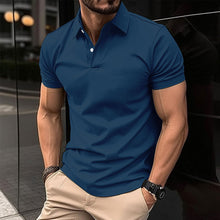 Load image into Gallery viewer, Samo Zaen Polo Shirt Men Solid Color Button Lapel Button Top