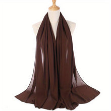 Laden Sie das Bild in den Galerie-Viewer, Solid Color Veil Chiffon Hijab