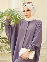 Charger l&#39;image dans la galerie, Solid Bat wing Sleeve Abbaya, Elegant Loose Maxi Kaftan