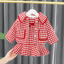 Load image into Gallery viewer, Western Style Woolen Suit Autumn And Winter Children Thickened Woolen Coat Girls