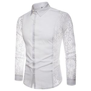 Samo Zaen Arm lace solid color shirt for men