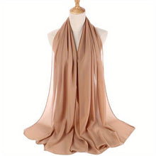 Laden Sie das Bild in den Galerie-Viewer, Solid Color Veil Chiffon Hijab