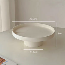 Laden Sie das Bild in den Galerie-Viewer, Round High Foot Fruit Plate Jewelry Storage Display Tray