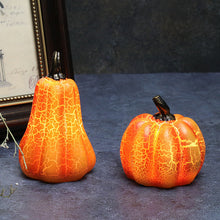 Cargar imagen en el visor de la galería, New Halloween Pumpkin Lantern Simulation Pumpkin LED Candle Lamp Resin Luminous Pumpkin