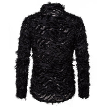 Charger l&#39;image dans la galerie, Samo Zaen Feather tassel lapel shirt for men