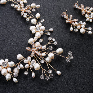 Pearl necklace and earring Accessories set for Occasions