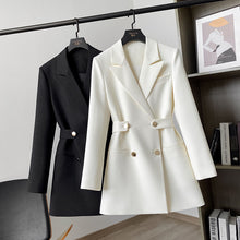 Cargar imagen en el visor de la galería, Women&#39;s Waist Slimming Small Suit Jacket white or black