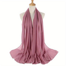 Laden Sie das Bild in den Galerie-Viewer, Solid Color Veil Chiffon Hijab