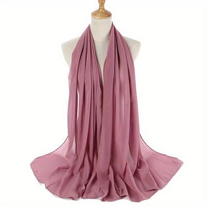 Solid Color Veil Chiffon Hijab