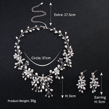 Charger l&#39;image dans la galerie, Pearl necklace and earring Accessories set for Occasions