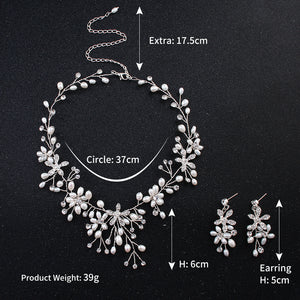 Pearl necklace and earring Accessories set for Occasions