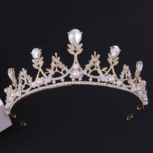 Cargar imagen en el visor de la galería, Korean Style Bridal Crown Earring Accessory Set for Occasions