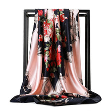 Charger l&#39;image dans la galerie, Large Square Scarf Simulation Silk Scarf Shawl All-match Scarf Scarf