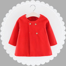 Cargar imagen en el visor de la galería, Autumn and winter new round neck long sleeve coat children&#39;s Cape overcoat