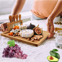 Laden Sie das Bild in den Galerie-Viewer, Bamboo cutting board bamboo tray cheese plate for your kitchen