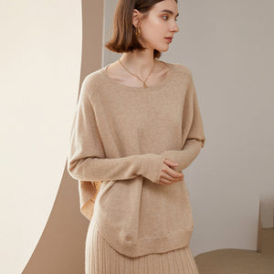 Cashmere Round Neck Shawl Bottoming Shirt Blouse