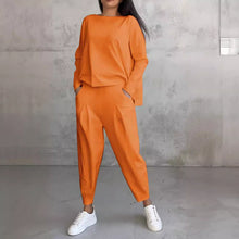 Charger l&#39;image dans la galerie, Women&#39;s Irregular Design Long-sleeved Sweater Harem Pants Sport Suit