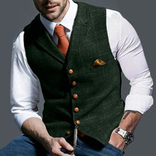 Laden Sie das Bild in den Galerie-Viewer, Casual Lapel Plaid Slim Fit Men&#39;s Vest