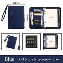 Charger l&#39;image dans la galerie, A5 Business Manager Folder Creative Zipper Bag Office Folder Work Meeting Record Book