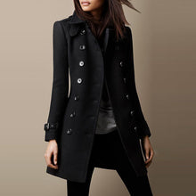 Load image into Gallery viewer, Ladies Spring Long Jacket Wool Trench Coat