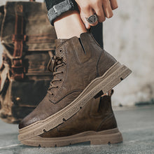 Load image into Gallery viewer, Martin Boots Men&#39;s British Style High-top Leather Boots Korean Style Trend