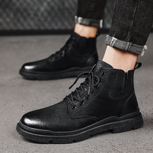 Load image into Gallery viewer, Martin Boots Men&#39;s British Style High-top Leather Boots Korean Style Trend