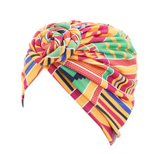 Cargar imagen en el visor de la galería, Women Turban African Pattern Knot Headwrap Fashion