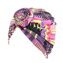 Cargar imagen en el visor de la galería, Women Turban African Pattern Knot Headwrap Fashion