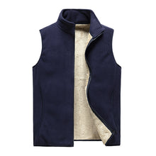 Cargar imagen en el visor de la galería, Men&#39;s Fleece Vest Thickened Warm Vest Jacket