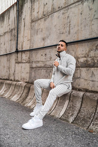 Striped Leisure Sport Suit Running Two-Piece Suit for men